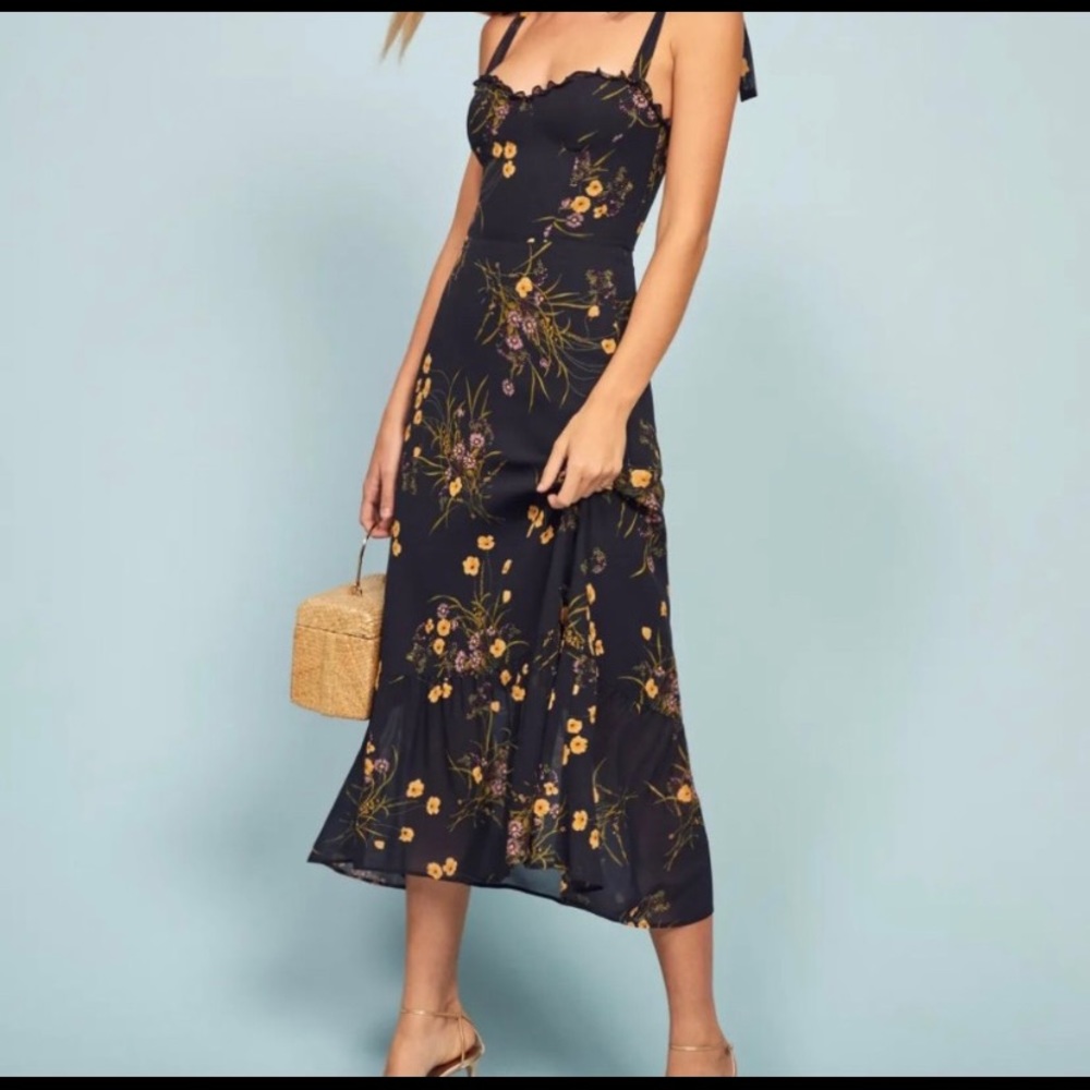 Reformation Nikita Dress in Mademoiselle Floral Print - Size 4